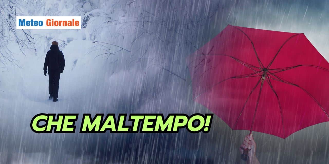 Mercoledì 28: FORTE perturbazione sicura, NEVE a bassa quota in queste Regioni