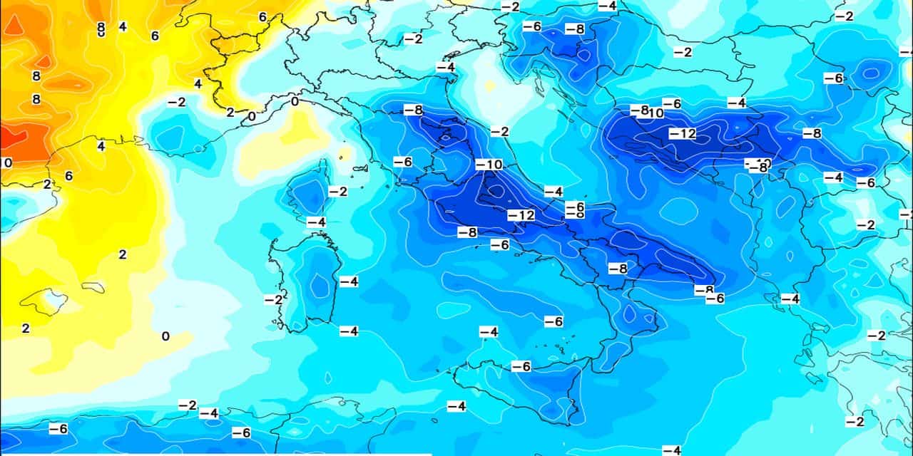 Inverno rigido pronto a conquistare tutta Italia, fino a 10 gradi in meno