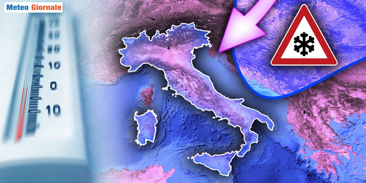Freddo e neve puntano le Adriatiche