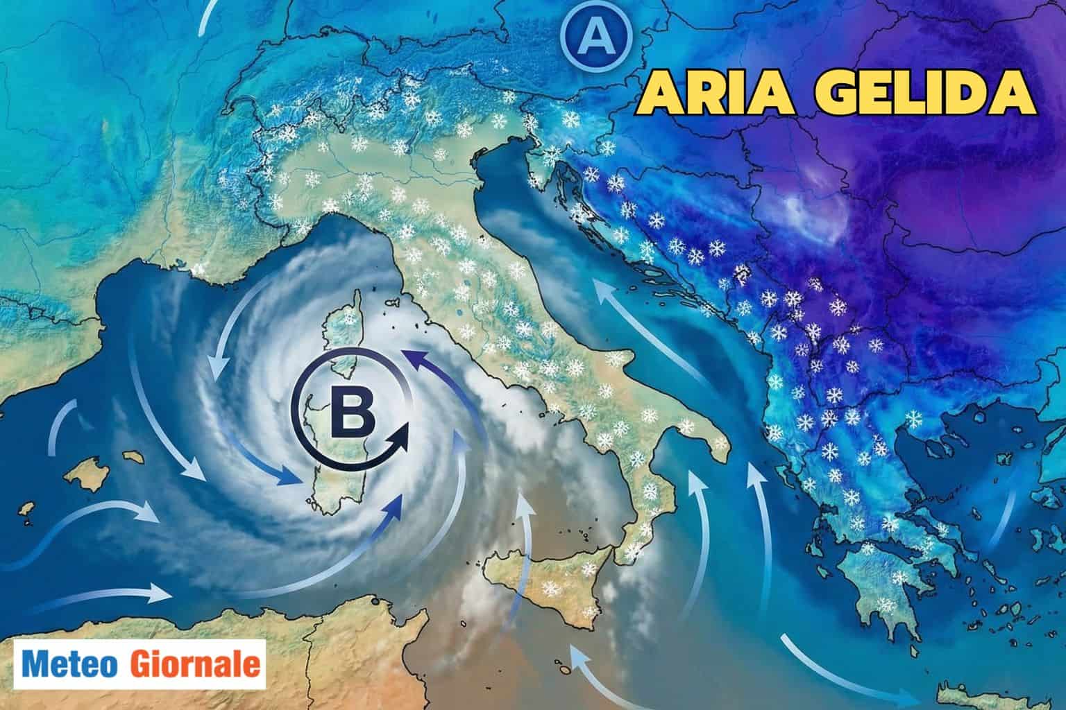 Cruento meteo di fine Gennaio 2026. Nevicate imminenti in molte Regioni