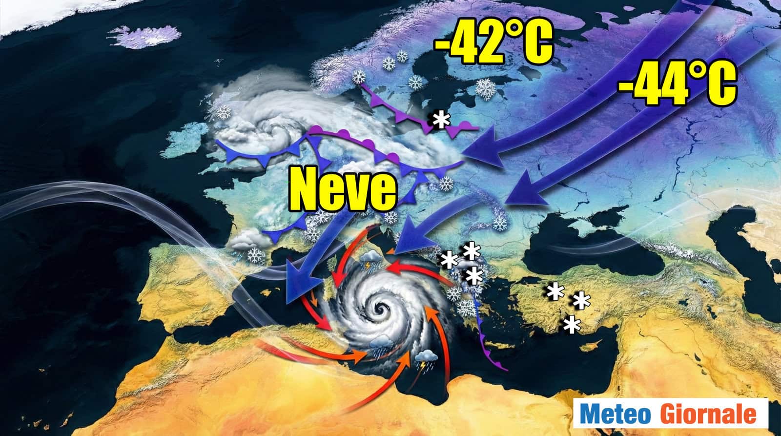 Anticipato a Domenica 18 il meteo invernale. Poi neve in Val Padana