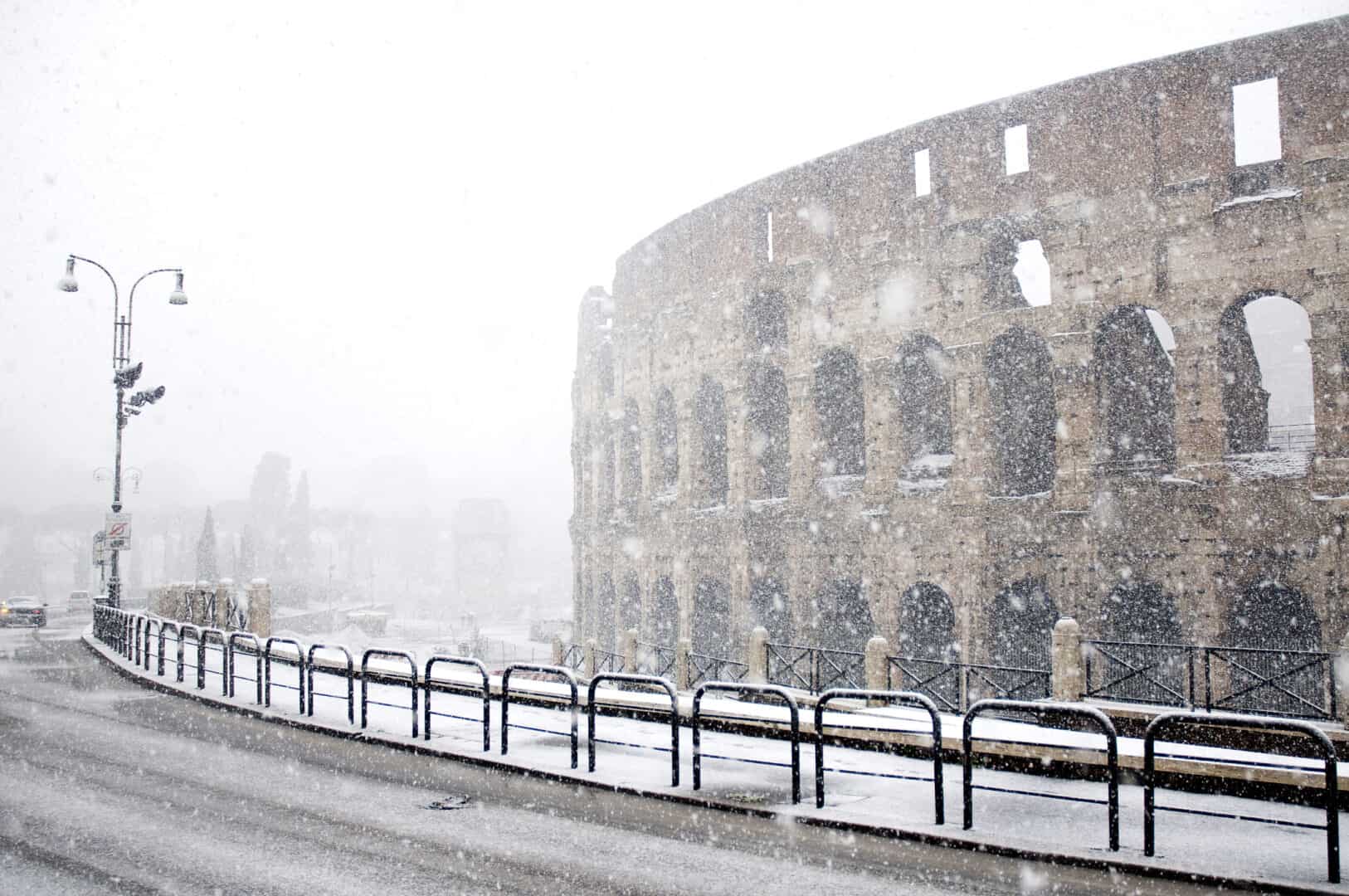 Neve a Roma a fine febbraio 2018.
