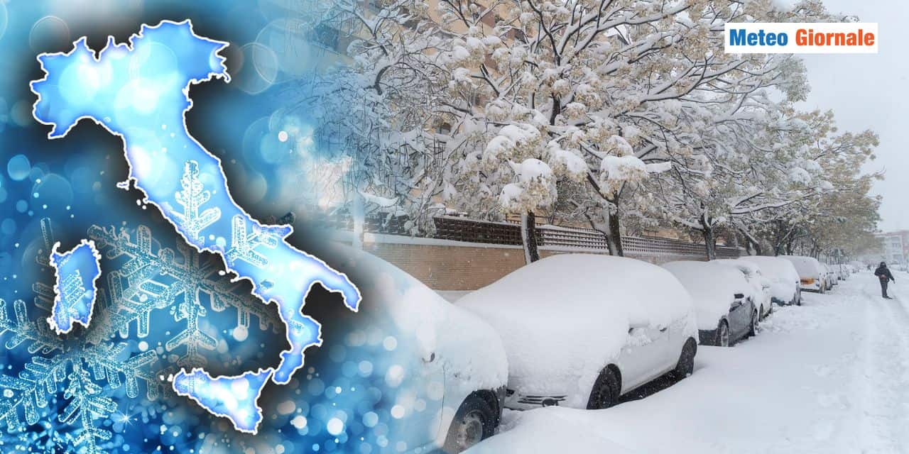 Dilaga il freddo Giovedì 8, oltre 20 cm di neve su queste zone