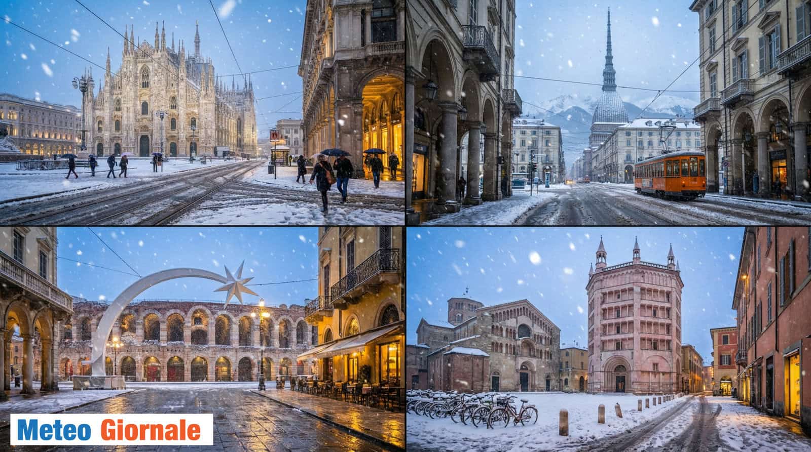 Neve in Val Padana, il “miracolo”