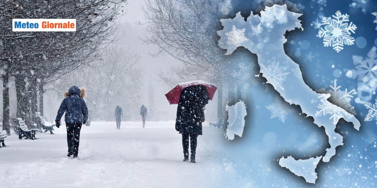 Tre giorni di neve in arrivo, ciclone bloccato in Italia tra 6 e 8 Gennaio