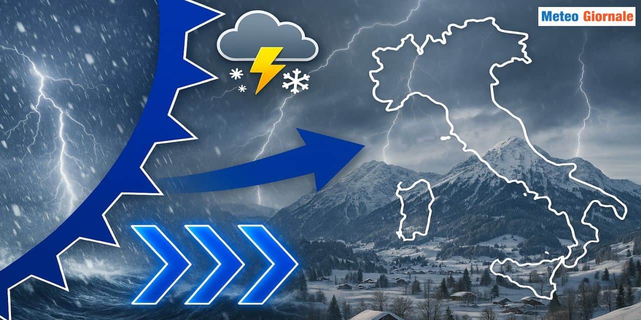 Serie di perturbazioni in arrivo, porteranno anche la neve