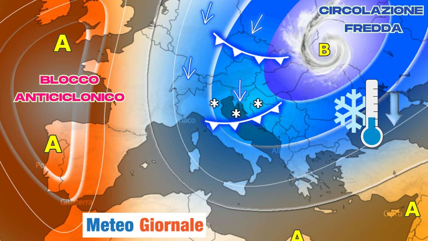 Le date e le aree con possibilità di freddo e neve in questo febbraio. Ultime dai modelli
