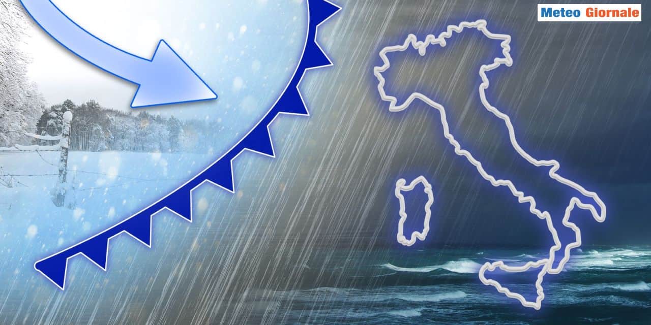 Viavai di perturbazioni non stop, pioggia e neve copiosa fino a bassa quota