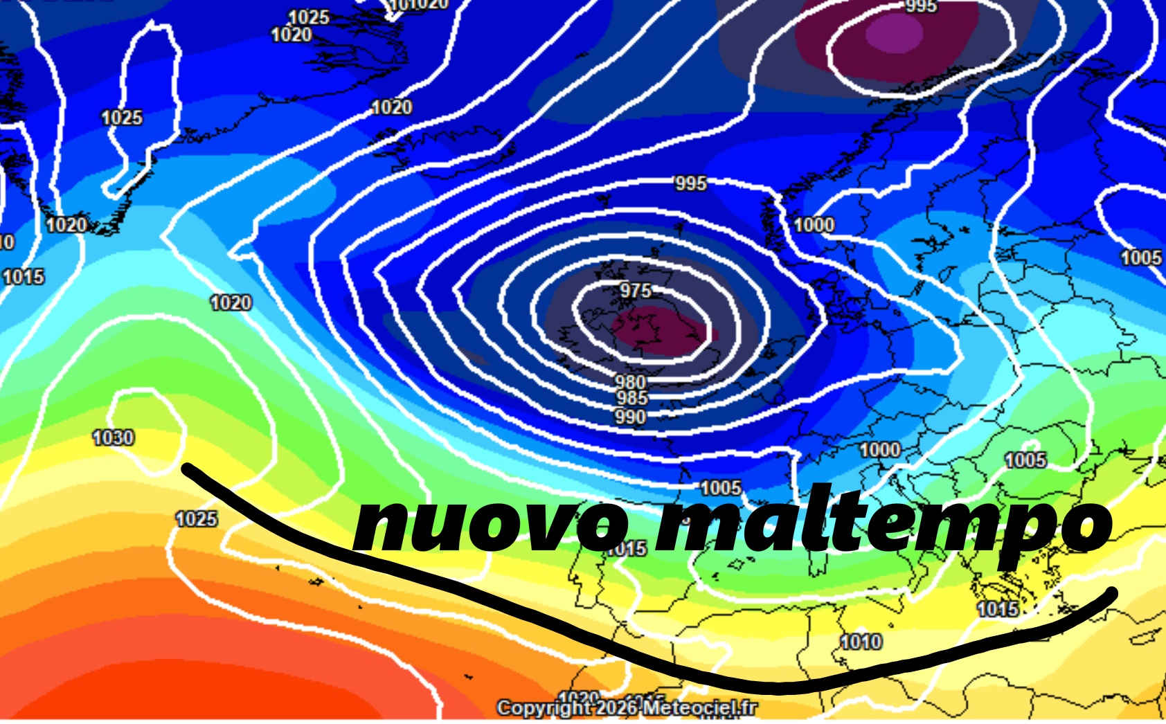 Nuovo maltempo già negli ultimissimi giorni di febbraio. Mancano ancora alcuni dettagli, sembra proprio che la fase di alta pressione non abbia vita molto lunga.
