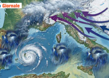 Burrasche verso l'Italia e crollo della temperatura.
