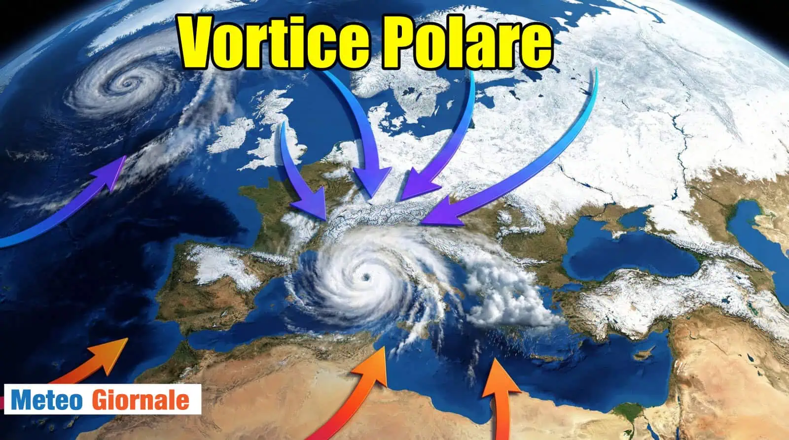 Meteo invernale nella terza decade di febbraio. Nel frattempo, cicloni su Italia, nevicate sempre più a quote basse e ondata di freddo.