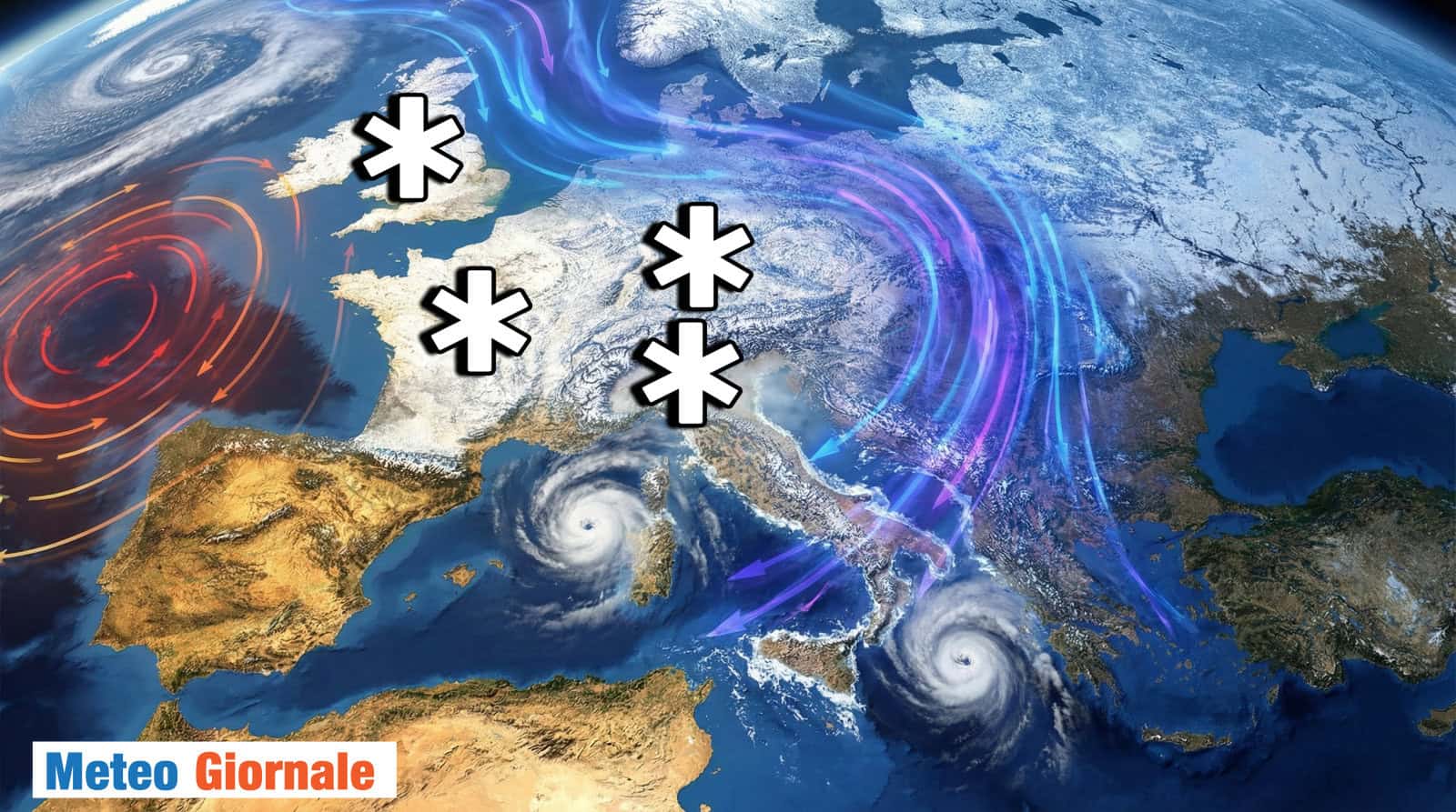 Bolla d’aria gelida siberiana farà rotta anche verso l’Italia, ecco la neve