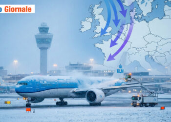 Nevicate intense ad Amsterdam