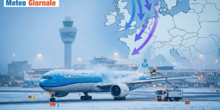 Nevicate intense ad Amsterdam