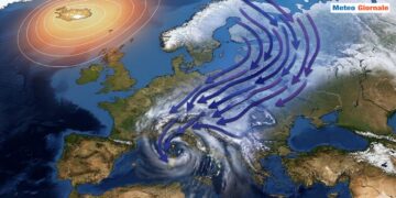 Discesa di correnti fredde, fine marzo invernale