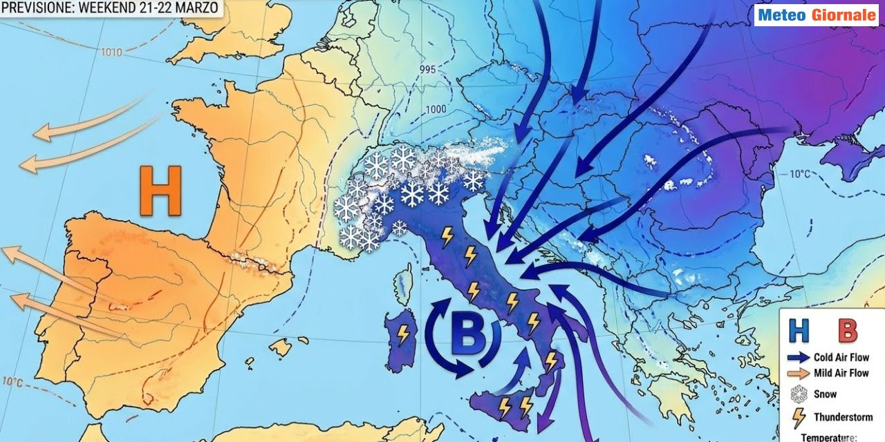 Italia esposto ad altra aria fredda ed instabile nel weekend