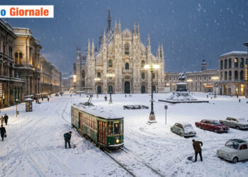 Neve a Milano di Marzo