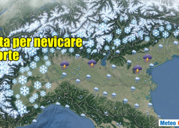 Neve forte al Nord Italia