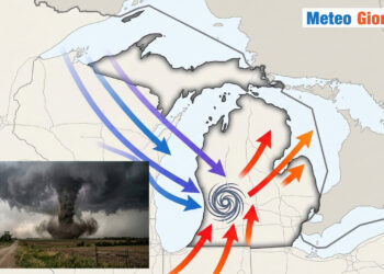 L'area interessata dal Tornado.