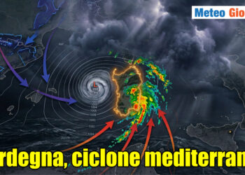 Ciclone mediterraneo in Sardegna.