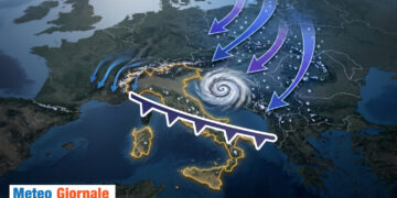 Colpo di coda freddo in Italia.