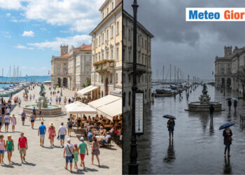 Dal caldo al fresco e pioggia.
