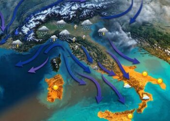 Frustata di temporali e temperature in calo