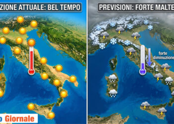 Improviso meteo invernale a inizio settimana.