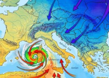 Confluenze di masse d'aria diverse pronta a scatenare maltempo