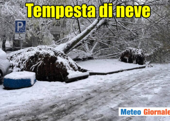 La tempesta di neve su Mosca.