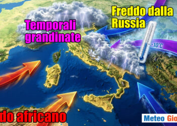 Oltre 10 gradi in meno