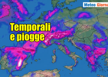 Temporali e piogge verso Italia