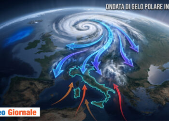 Vortice Polare con gelo nel nord Europa