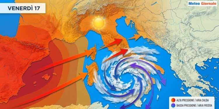Sole e caldo in arrivo, dopo l'insistenza per più giorni del vortice instabile
