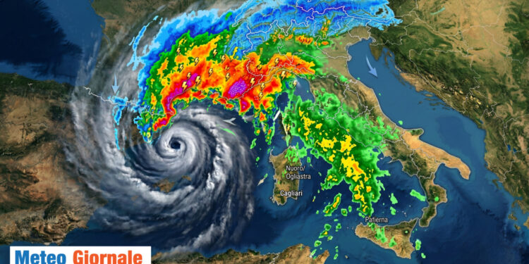 Acuta ondata di maltempo verso l'Italia