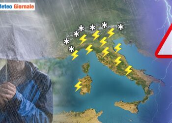 Rischio temporali in Italia e la neve sulle Alpi