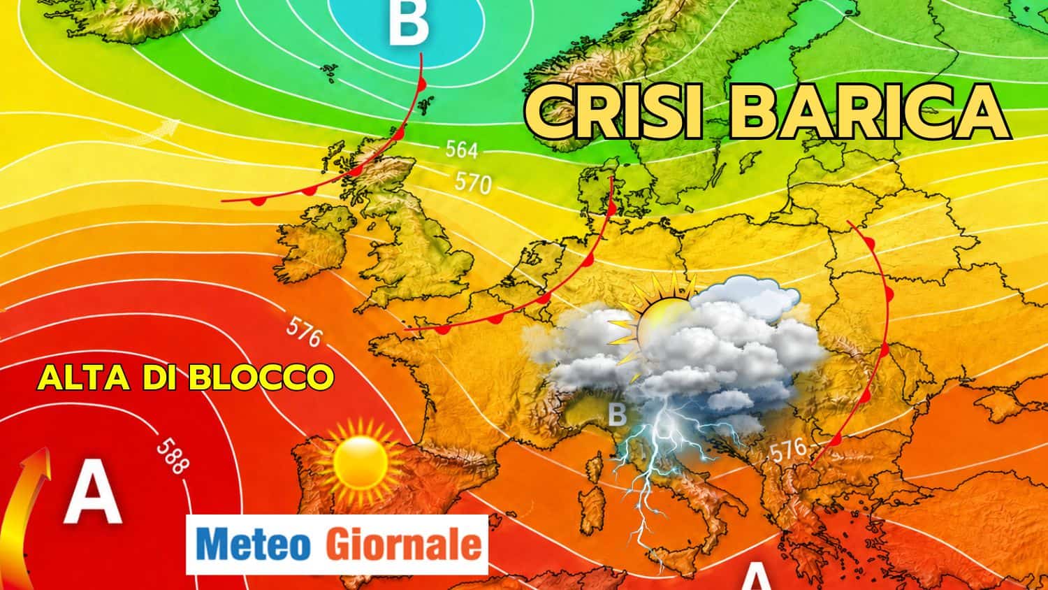 Dal 2 Luglio, svolta meteo: il super-caldo finisce, si intensificano i temporali