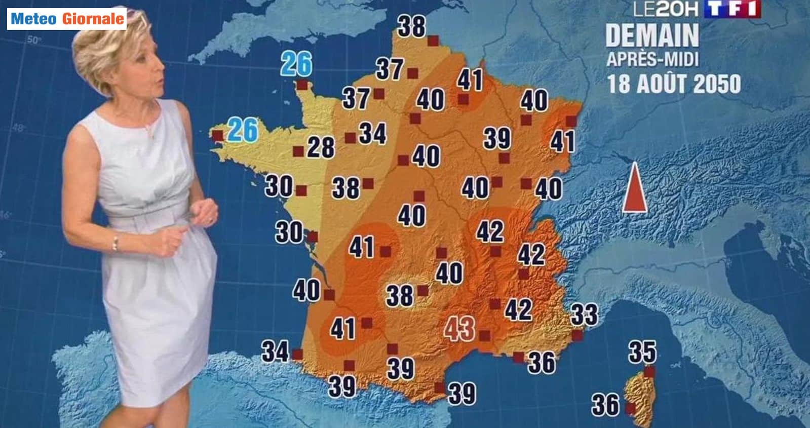 Immaginare gran parte della Francia con oltre 40 gradi sembrava utopia, ma è diventata realtà