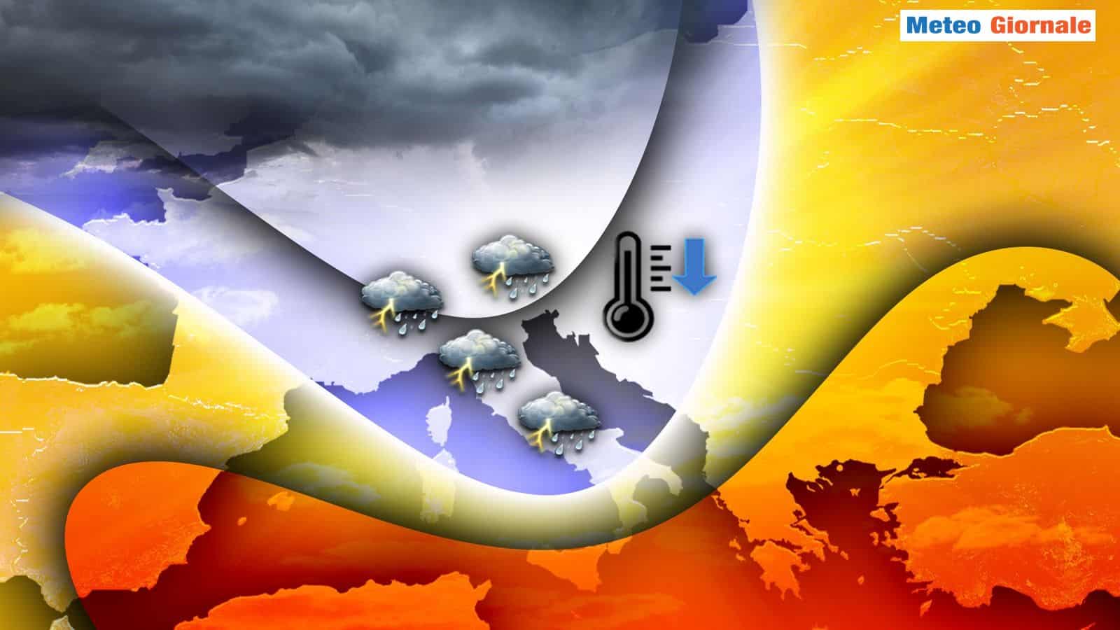 Fine del caldo ad inizio Luglio, occhio ai forti temporali con grandine