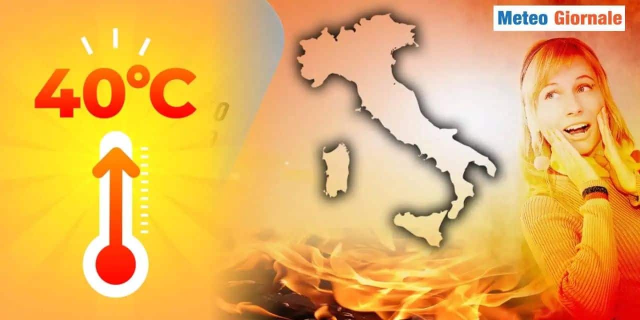 Caldo infernale fino a 40 gradi e più, a breve l’Italia nella graticola