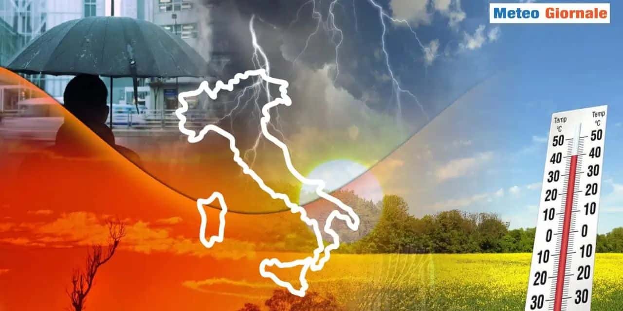 Lo stop del grande caldo d’inizio luglio con sfuriata di temporali