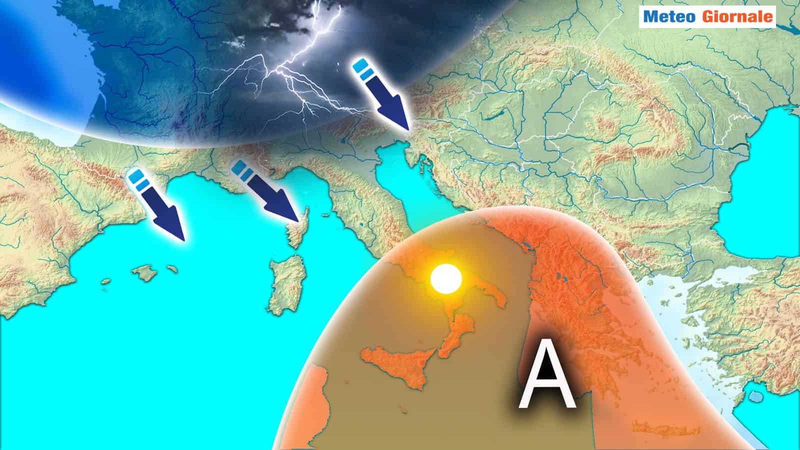 Trambusto sull'Italia per l'ingresso di correnti fresche ed instabili