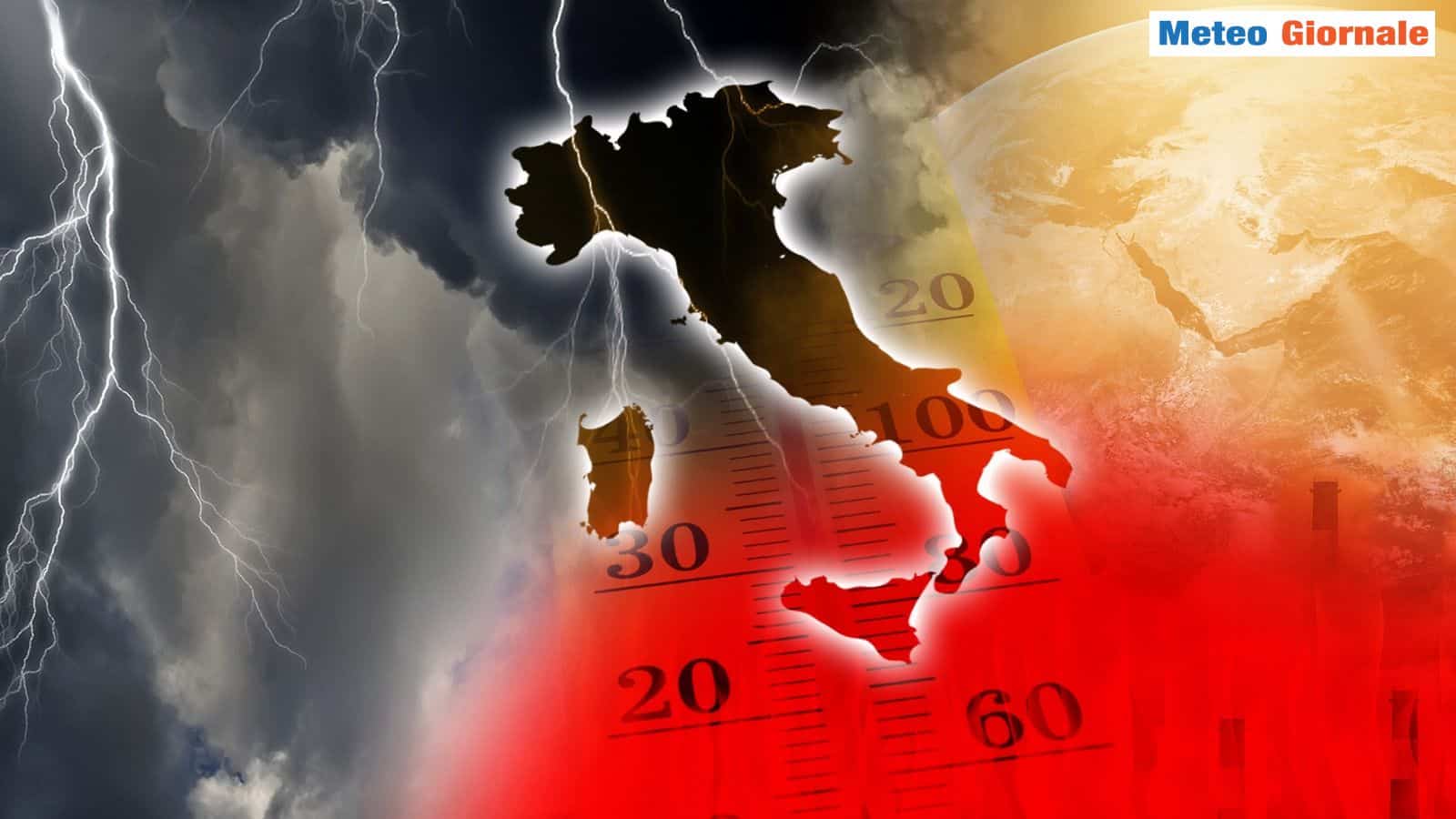 Forti temporali in arrivo verso l'Italia Centro-Settentrionale