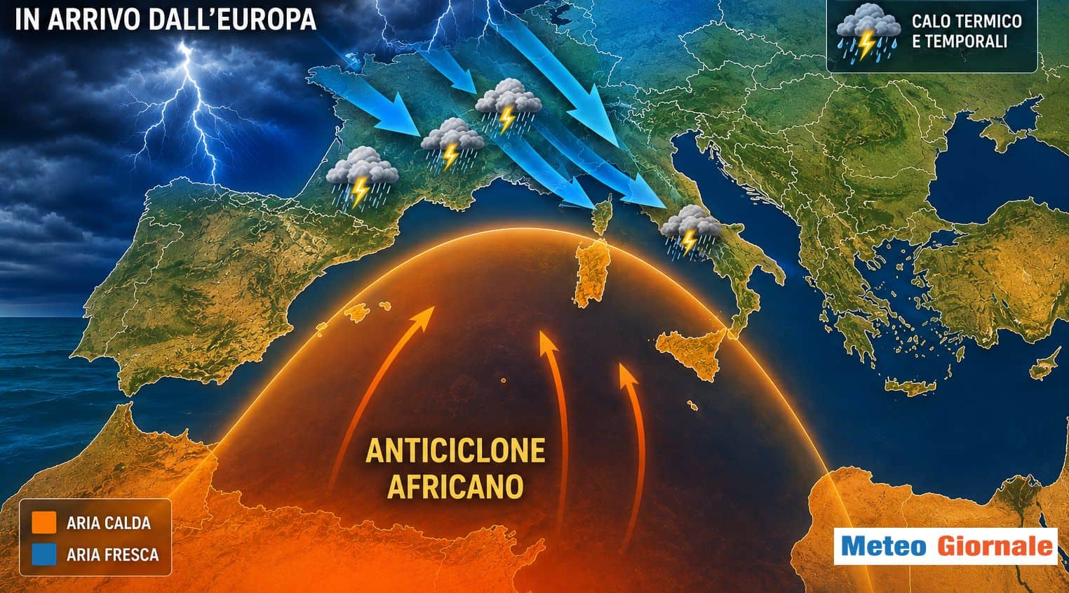 Temperature in calo e più temporali ad inizio settimana