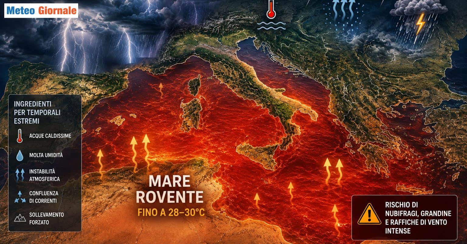Rischio tempeste autunnali con un mare così caldo