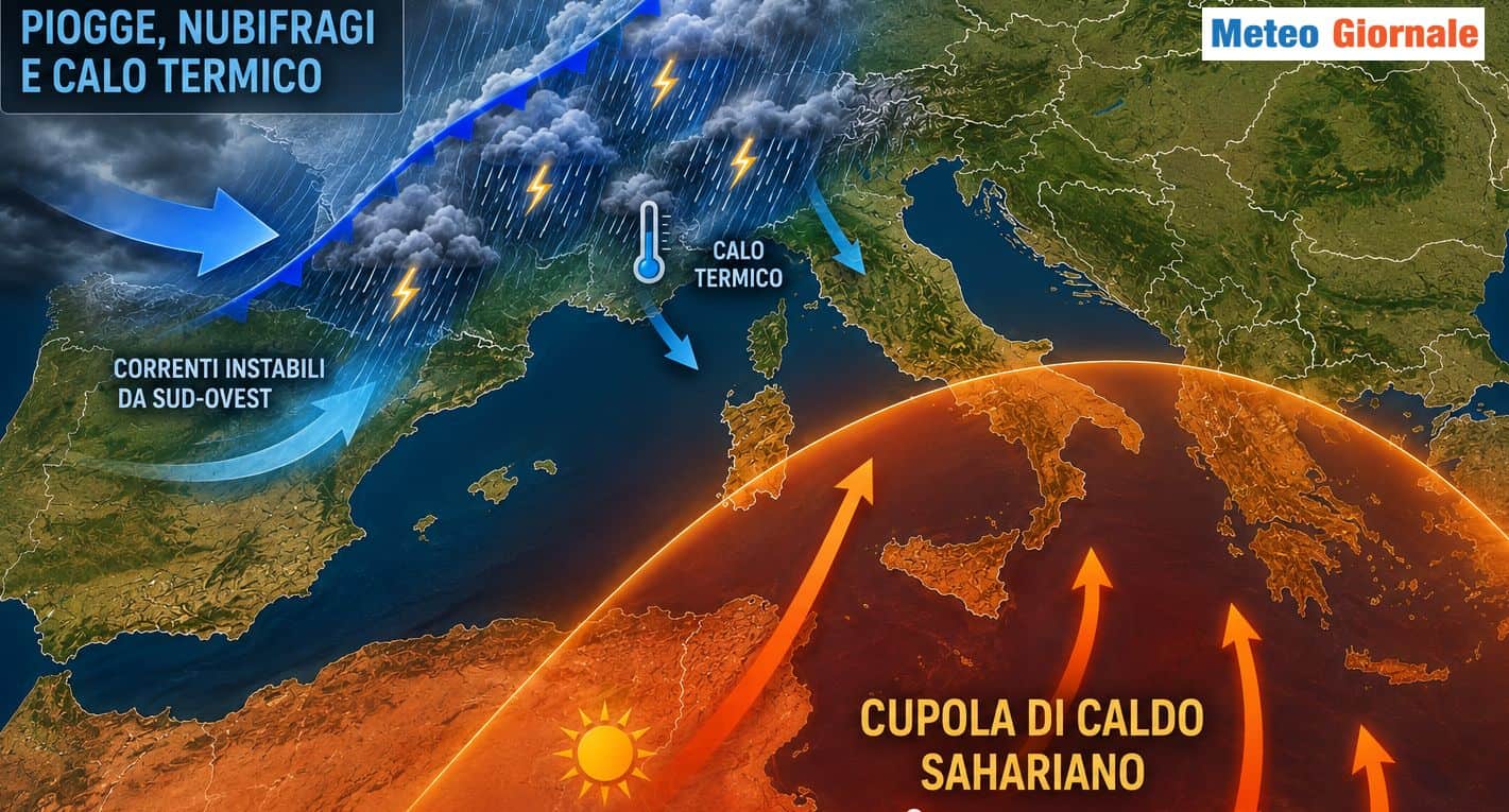 Forte maltempo in arrivo a partire dal Nord