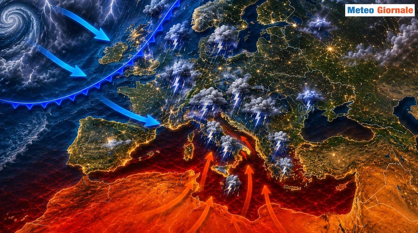 Instabilità e forti contrasti sull'Italia