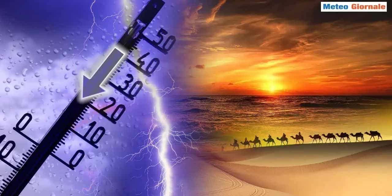 Fine del caldo e fragorosi temporali