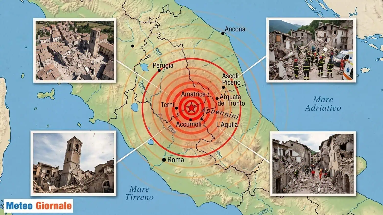 Terremoto di Amatrice, 10 anni fa. I grandi sismi del Centro Italia