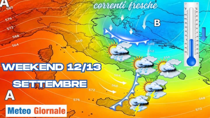 Weekend 12-13 Settembre: dove arriva il fresco e dove va MEGLIO